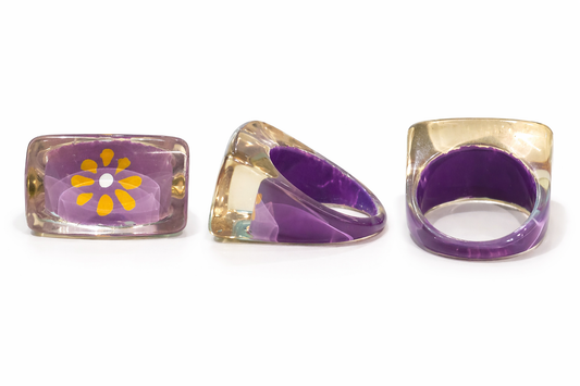 Flower Power Resin Ring