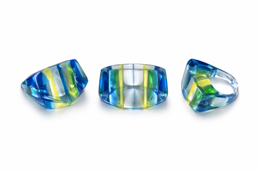 Lagoon Prism Lucite Ring