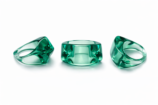 Emerald Current Lucite Ring