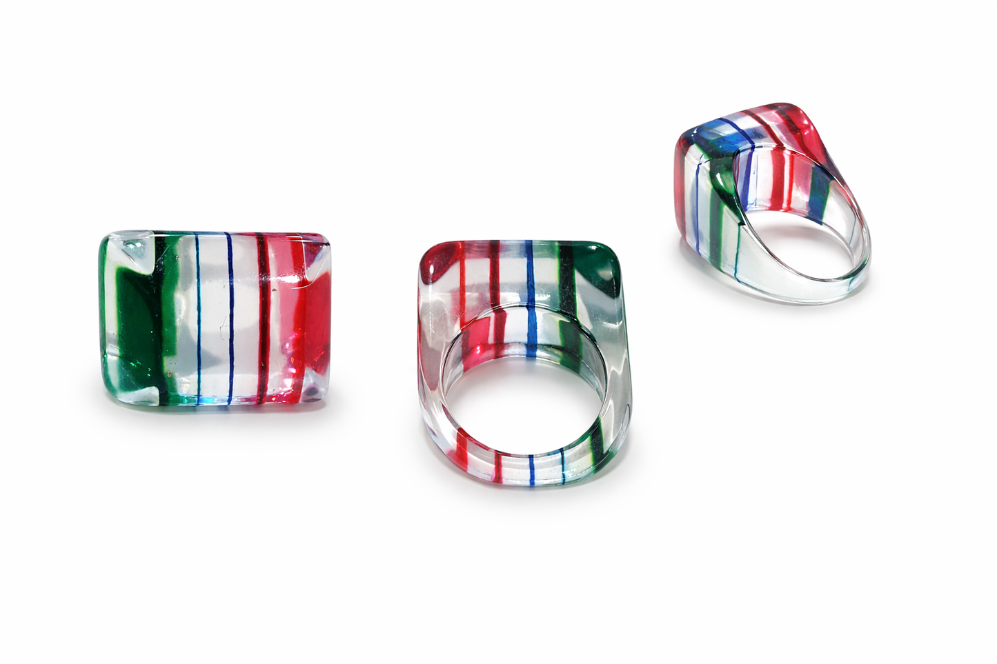 Prism Stripe Resin Ring