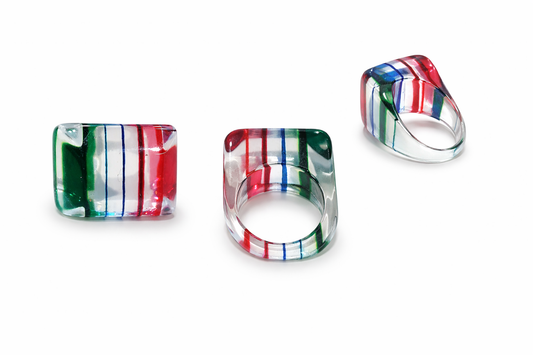 Prism Stripe Resin Ring